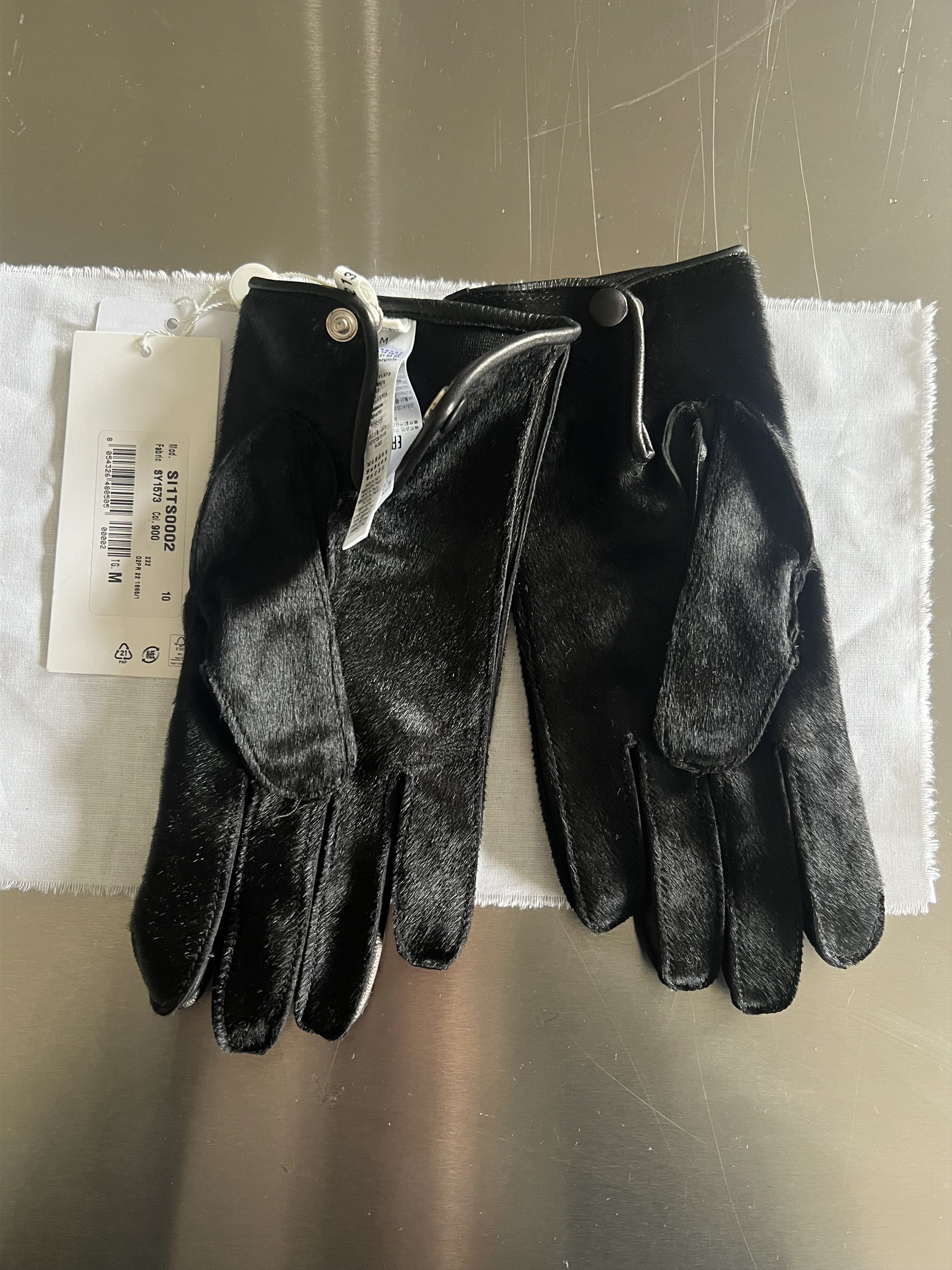 Maison Margiela Four stitch leather pony gloves Size 40 - 2 Thumbnail