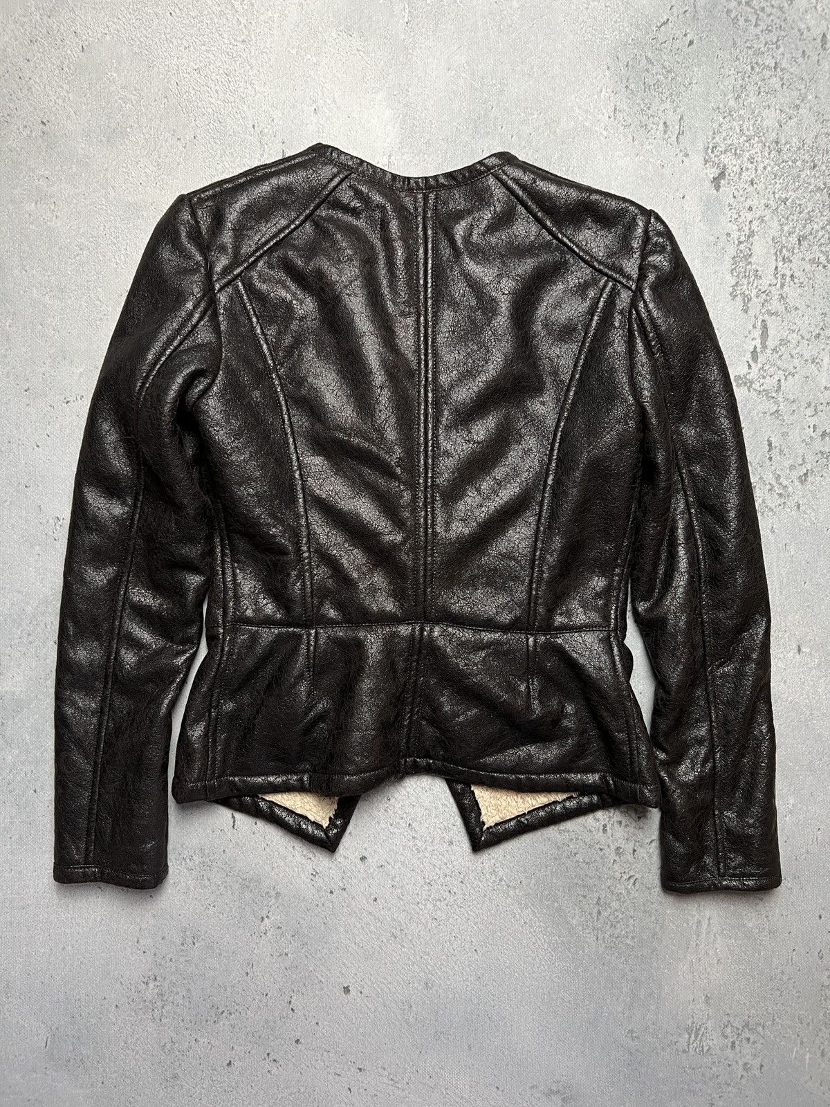 Elisabetta Franchi Elisabetta Franchi Fur Zip-Up Jacket Moto Biker Style Zipper Size M / US 6-8 / IT 42-44 - 2 Thumbnail