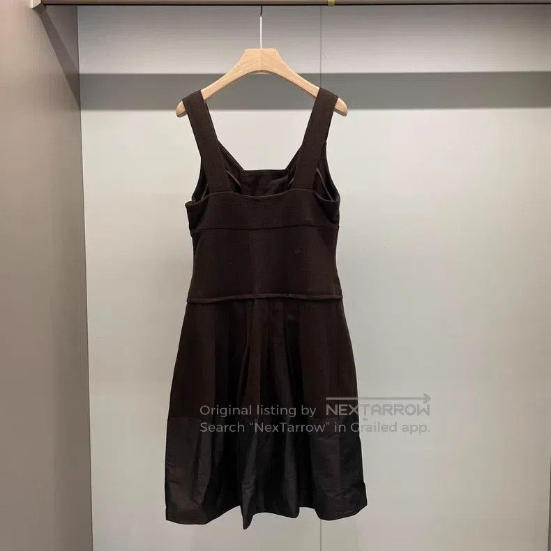 Brunello Cucinelli Brunello Cucinelli Dark Brown Wool Dress Size M / US 6-8 / IT 42-44 - 2 Thumbnail