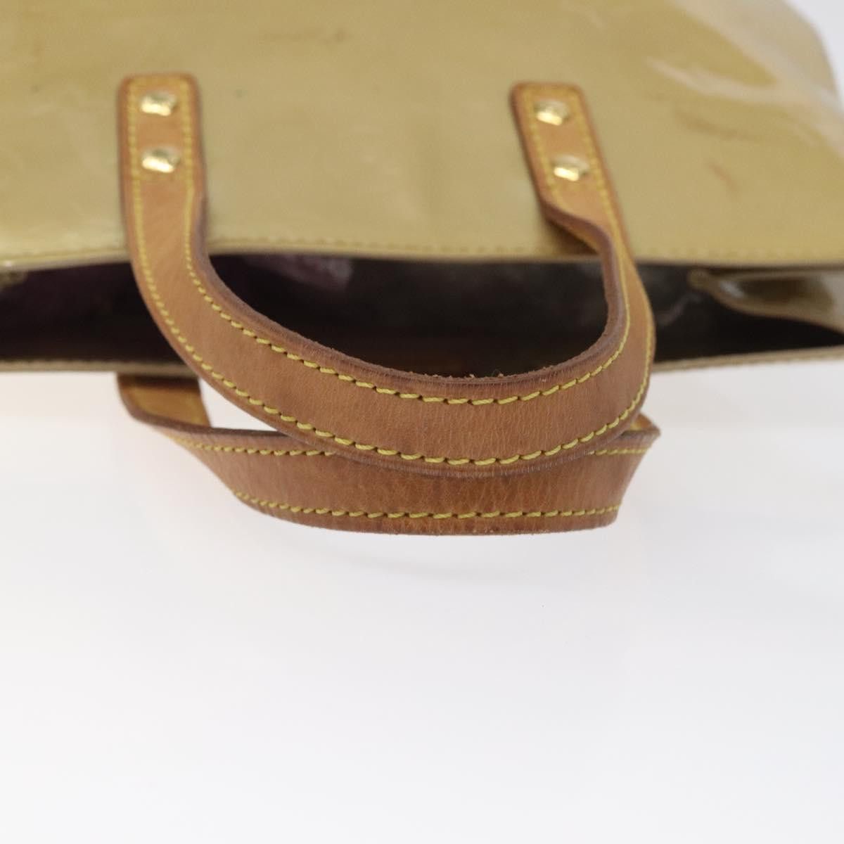 Louis Vuitton LOUIS VUITTON Monogram Vernis Reade PM Hand Bag Beige M91334 Size ONE SIZE - 7 Thumbnail