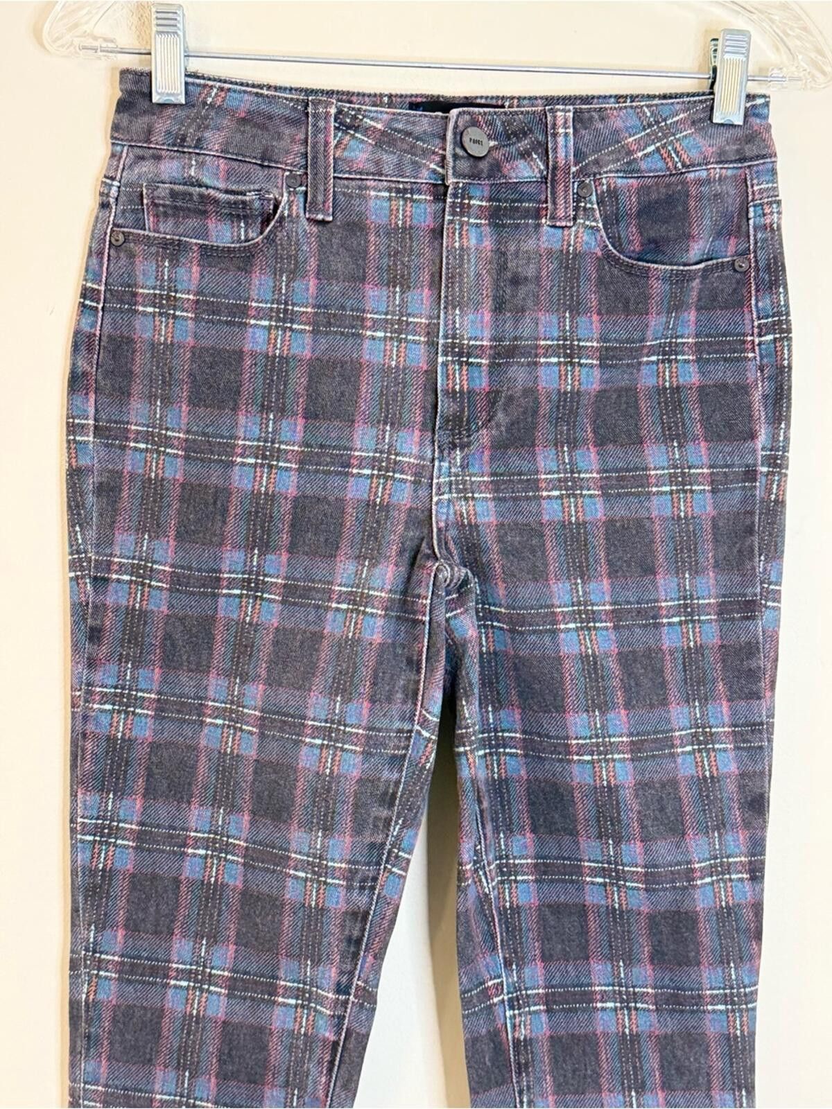 Paige Paige Hoxton Ankle retro plaid jeans retro SZ 27” waist Size 27" / US 4 / IT 40 - 3 Thumbnail