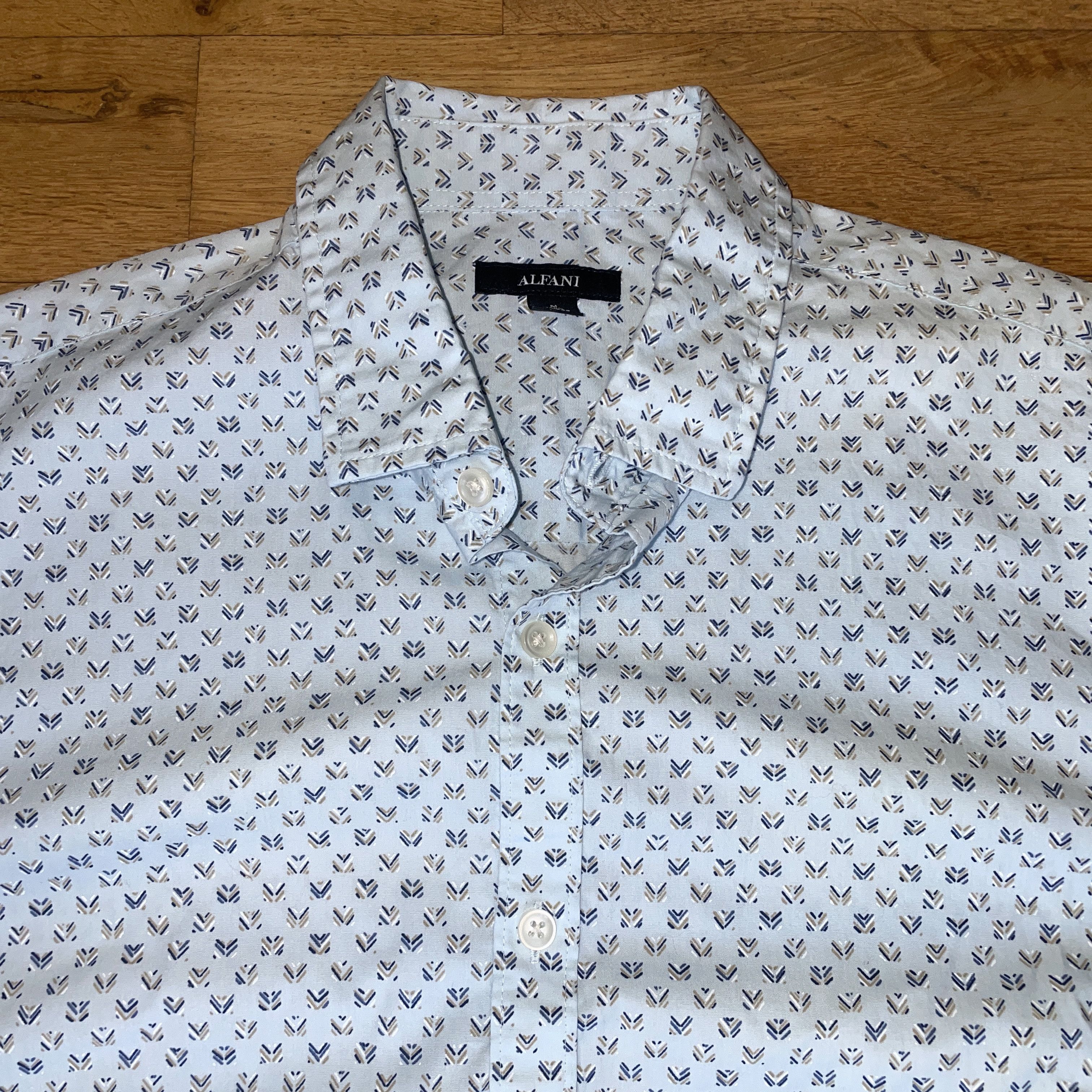 Alfani × Designer Alfani Men's Fashionable Shirt Elegant Cotton Size M Size US M / EU 48-50 / 2 - 3 Thumbnail