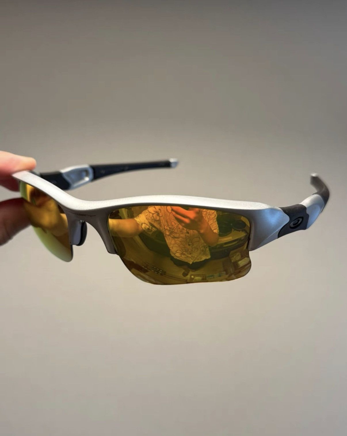 Oakley Oakley FLAK JACKET Metallic Silver Sports Sunglasses K24 Size ONE SIZE - 4 Thumbnail