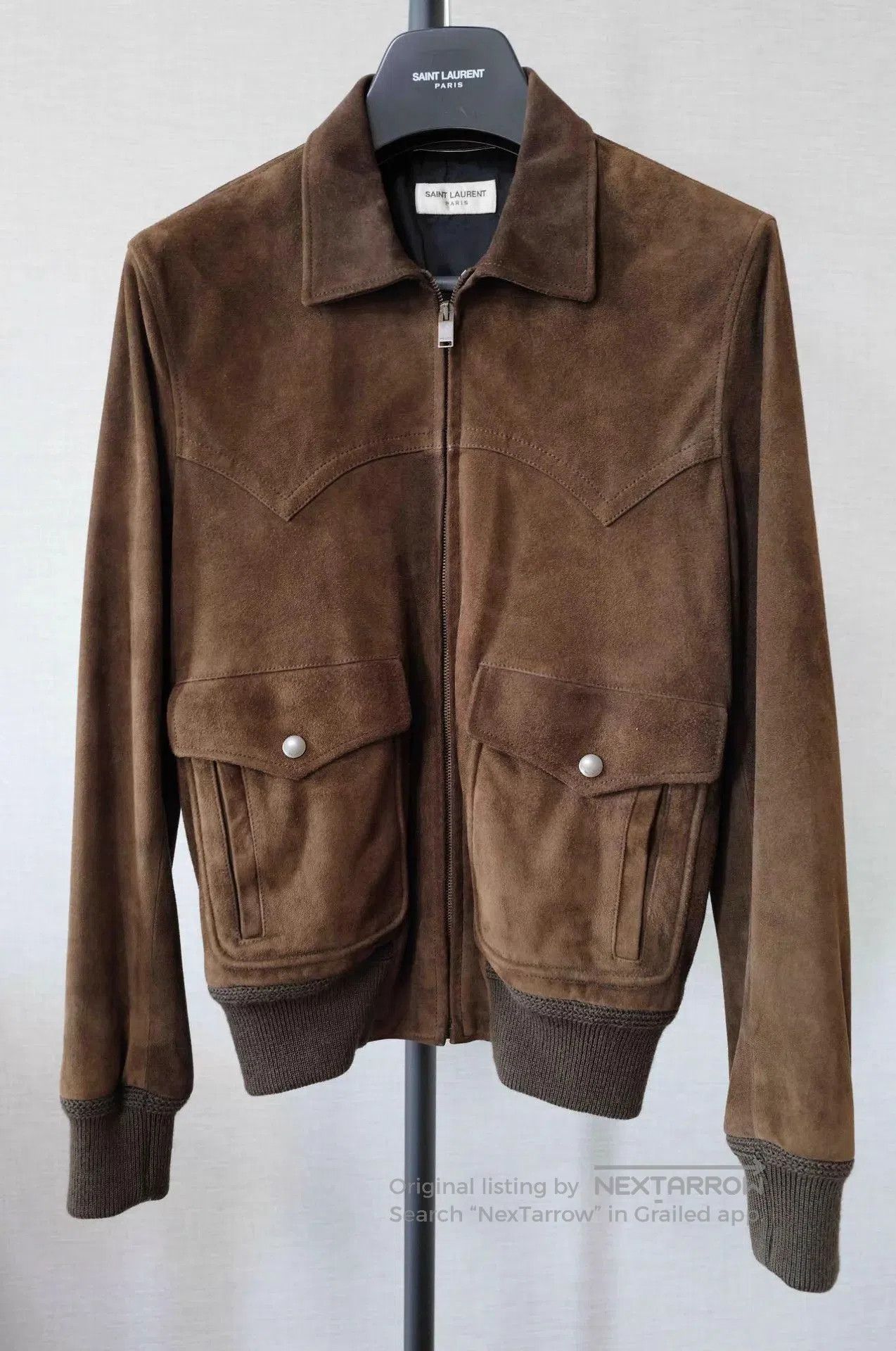 Saint Laurent Paris Brown Suede Zip. Size US S / EU 44-46 / 1 - 1 Thumbnail