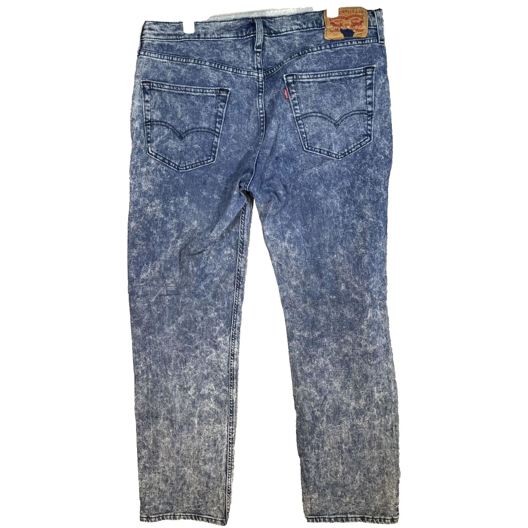 Levi's VINTAGE Levis 541 Jeans Mens 34x32 Blue Acid Wash Athletic Taper Stretch Denim Zip Fly Size US 34 / EU 50 - 2 Thumbnail