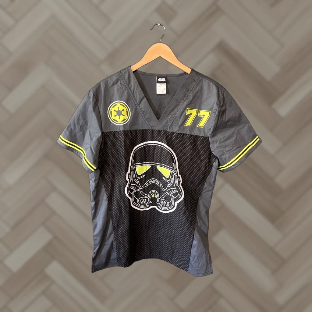 Star Wars Star Wars Scrub Top Gray Short Sleeve Storm Trooper Adult Small Unisex Medical Shirt Size US S / EU 44-46 / 1 - 1 Thumbnail