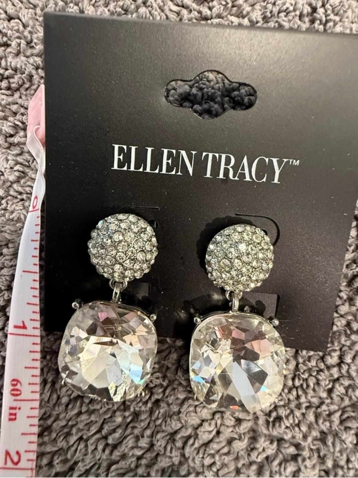 Other Ellen Tracy cubic zirconia rhinestone dangle post earrings Size ONE SIZE - 3 Thumbnail