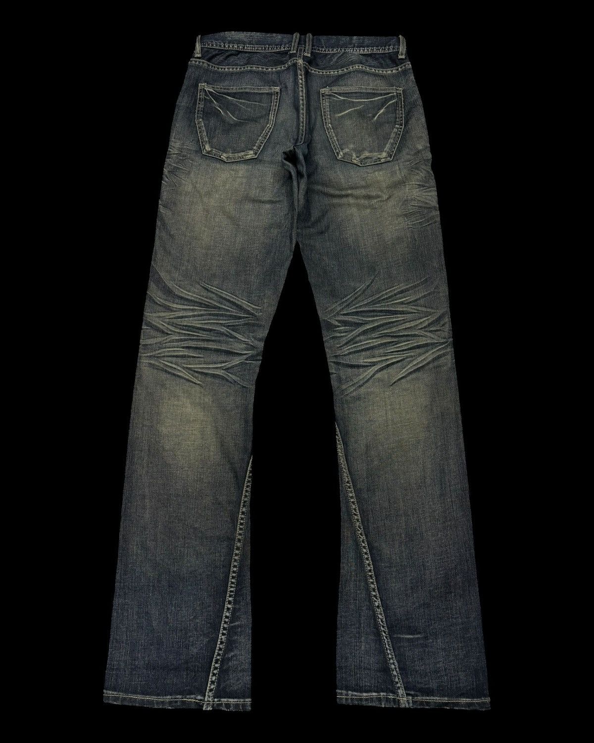 Kapital Flare Jeans Rusty Michel Klein Clawmark Twist Denim Jeans Size US 31 - 2 Thumbnail