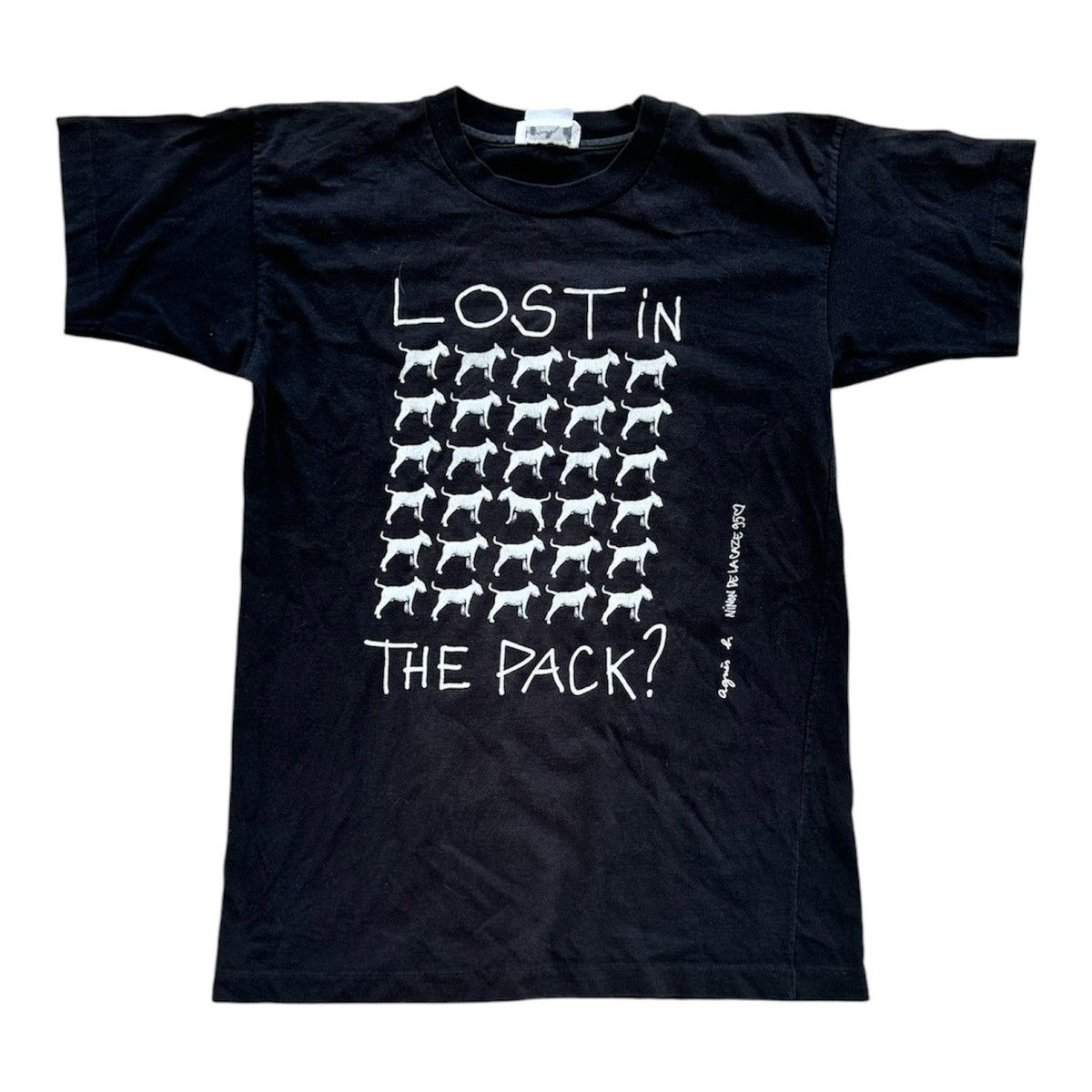 agnes b. AGNES B. SEUL CONTRE TOUS (GASPAR NOE) TWO TONE TEE | Grailed