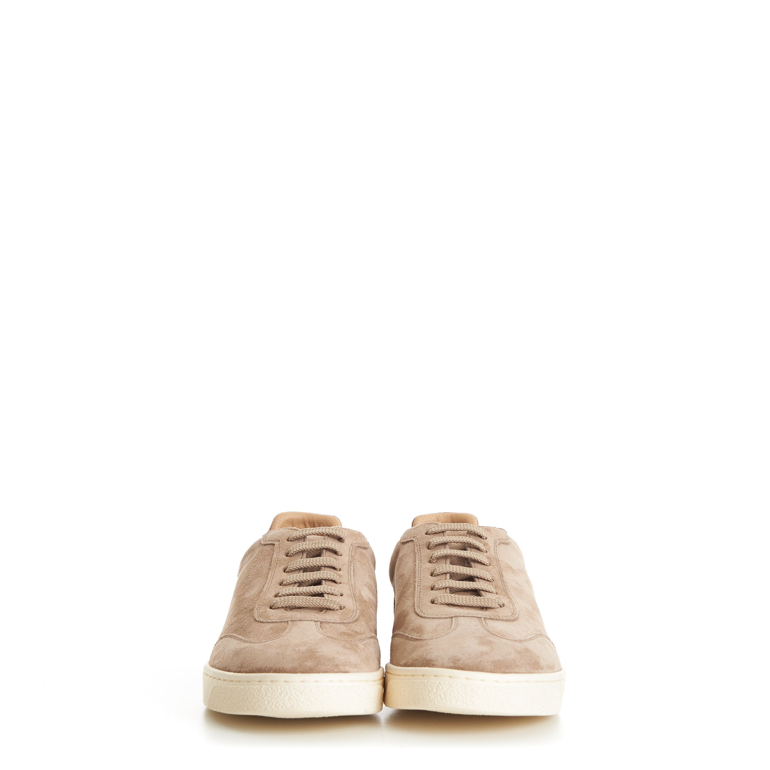 Brunello Cucinelli Light Brown Suede Sneakers - Natural Rubber Sole Size US 8.5 / EU 41-42 - 3 Thumbnail