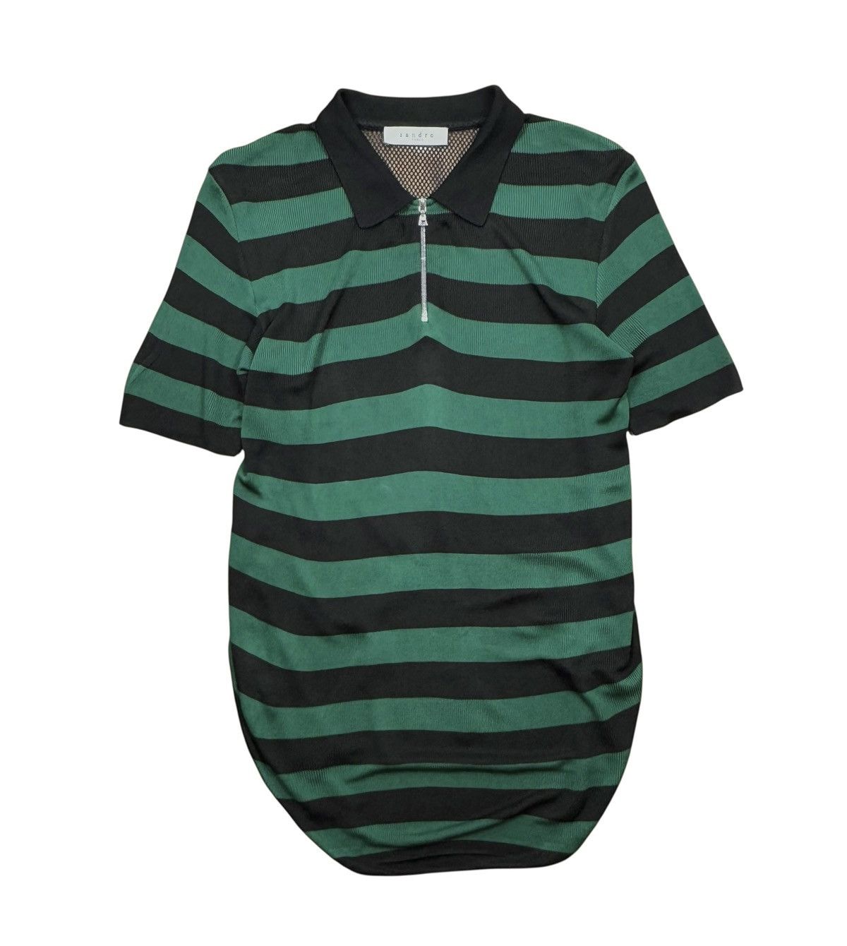 Sandro Sandro Collared Blouse Viscose Mesh Back Striped size 1 Size S / US 4 / IT 40 - 9 Thumbnail