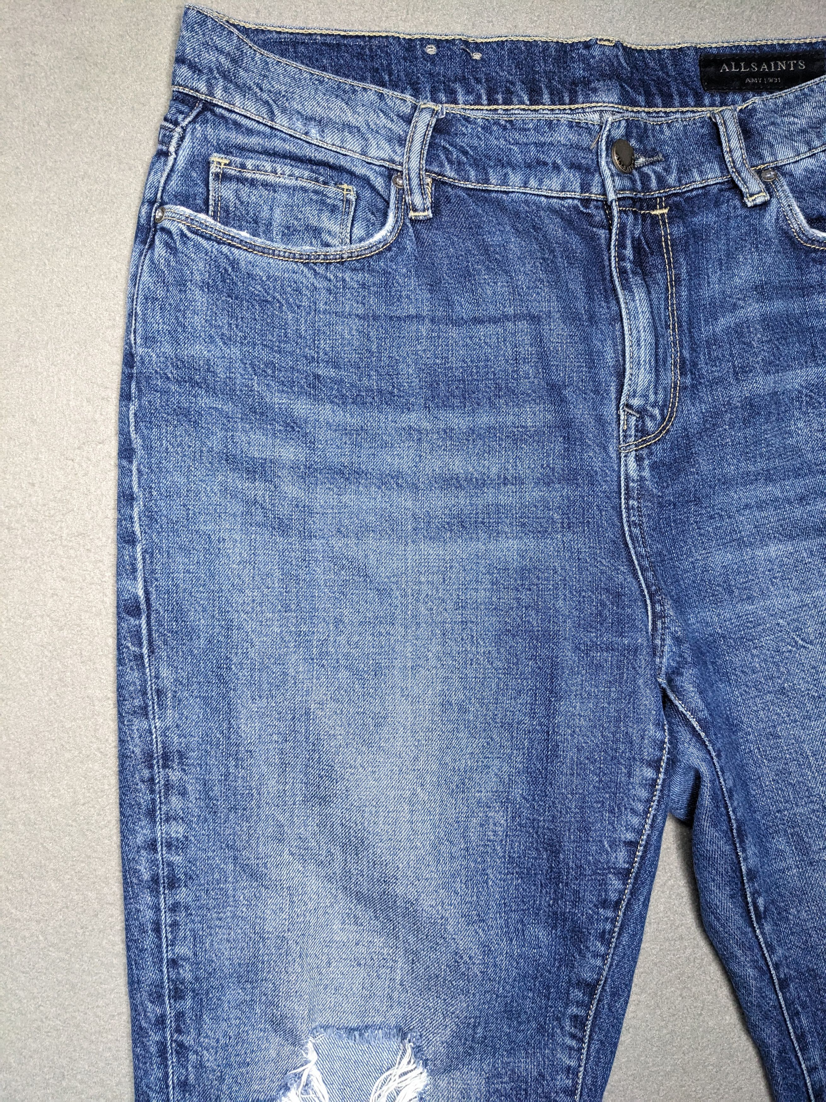 Allsaints All Saints Amy Girlfriend Jeans 33x28 Distressed Straight Size 33" - 4 Thumbnail