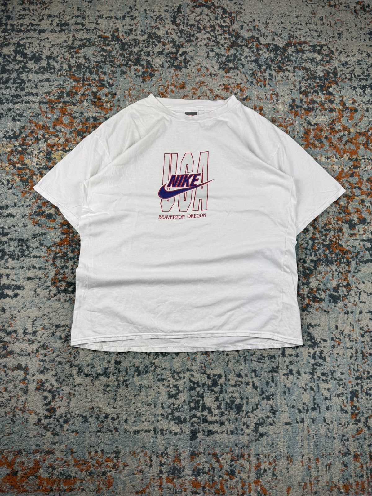 Nike Vintage 90s Nike beaverton oregon USA graphic tshirt tee Size US XL / EU 56 / 4 - 1 Thumbnail