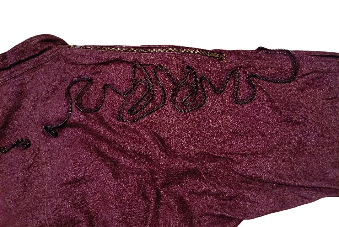 Isamu Katayama Backlash Archive Full Lace Western Maroon DenimJacket iron Multi Zip Size US L / EU 52-54 / 3 - 14 Thumbnail