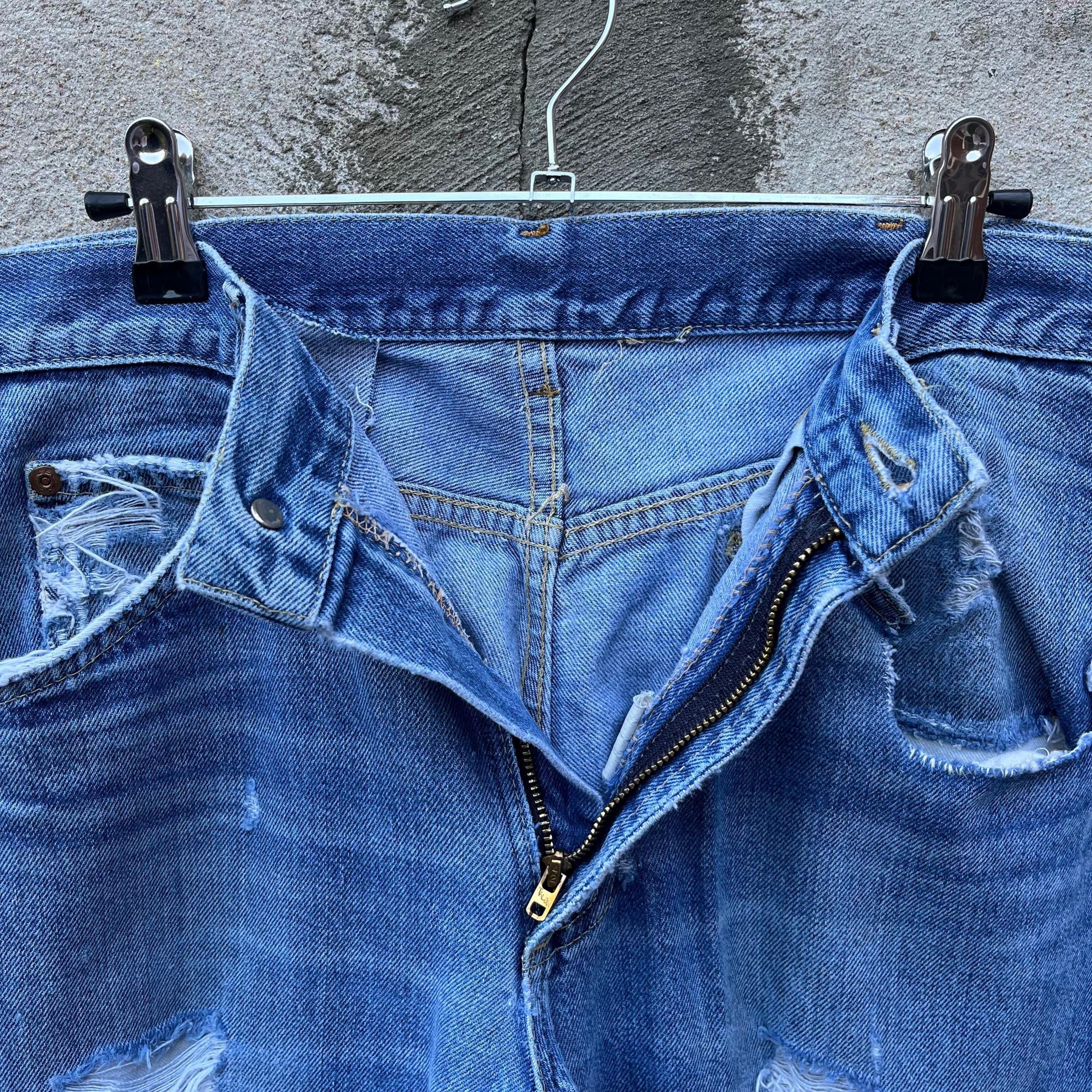 Lee × Vintage 80's Vintage Lee Rider Distressed Denim Jeans Size US 30 / EU 46 - 6 Thumbnail