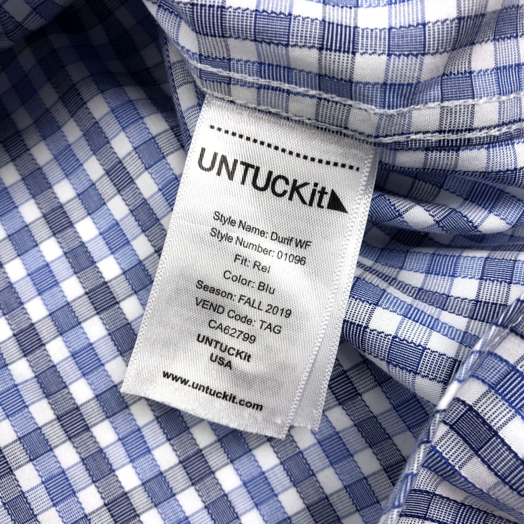 UNTUCKit UNTUCKit 2XL Relaxed Fit Button-Down Shirt Plaid Check Long Sleeve Wrinkle Resistant Casual Business Travel Mens Size US XXL / EU 58 / 5 - 7 Thumbnail