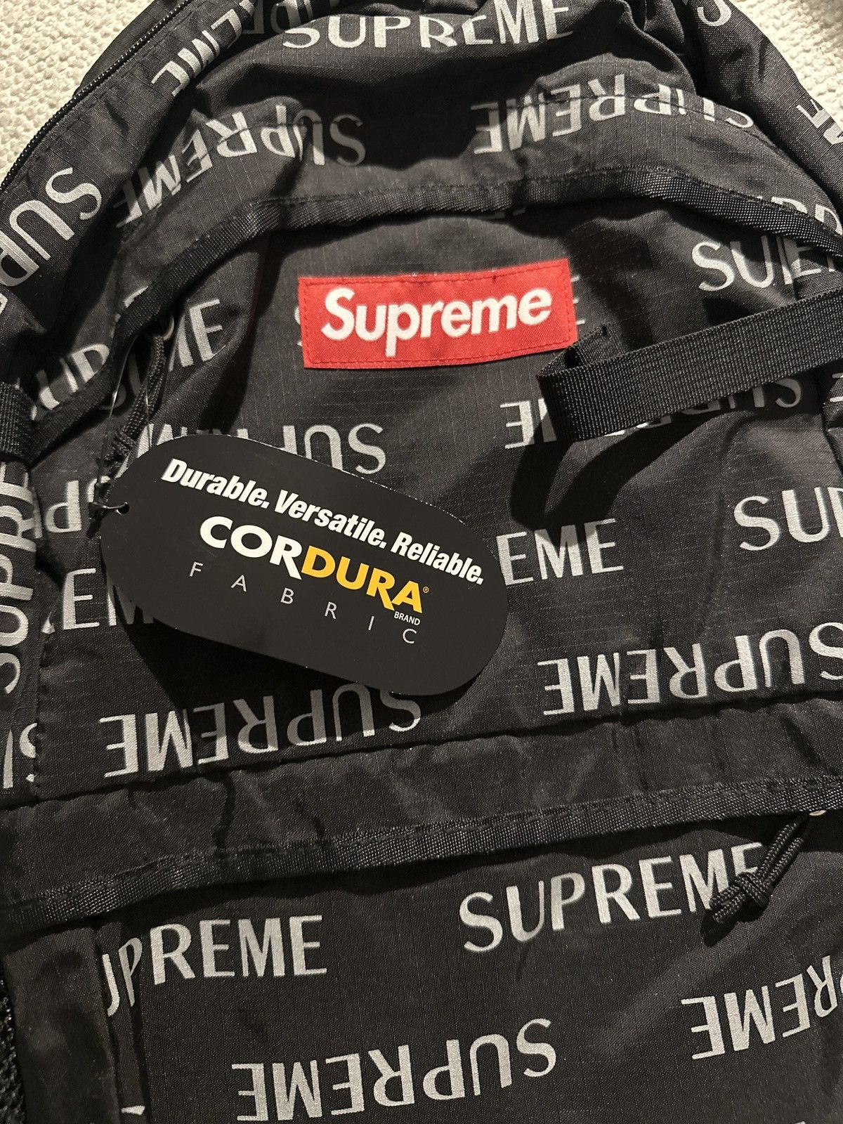 Supreme FW16 Supreme 3M Reflective Repeat Backpack Black Size ONE SIZE - 1 Thumbnail