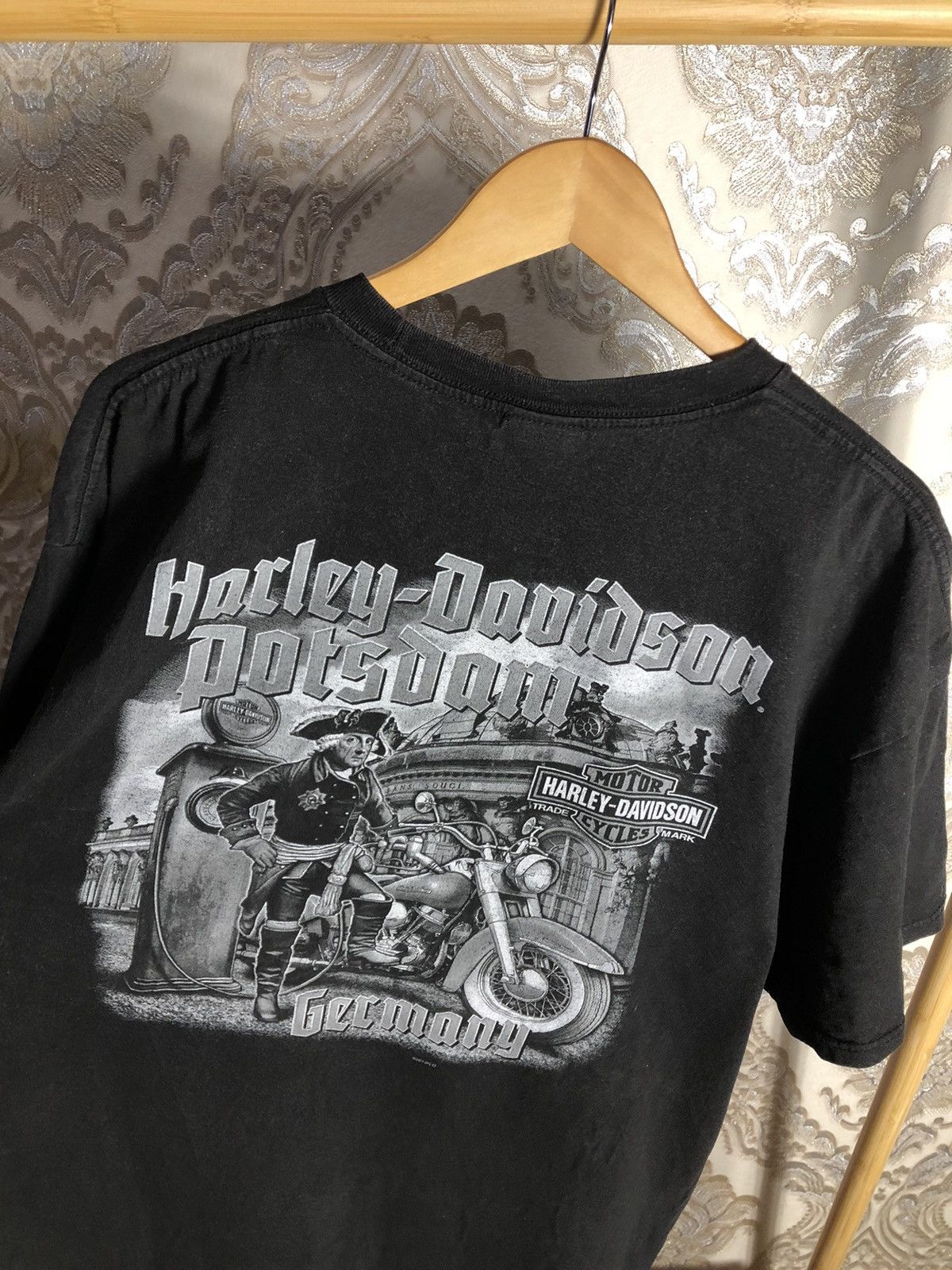 Harley Davidson × Vintage VERY RARE HARLEY DAVIDSON CYCLE DOUBLE PRINTED RETRO 90s Y2K Size US XXL / EU 58 / 5 - 6 Thumbnail