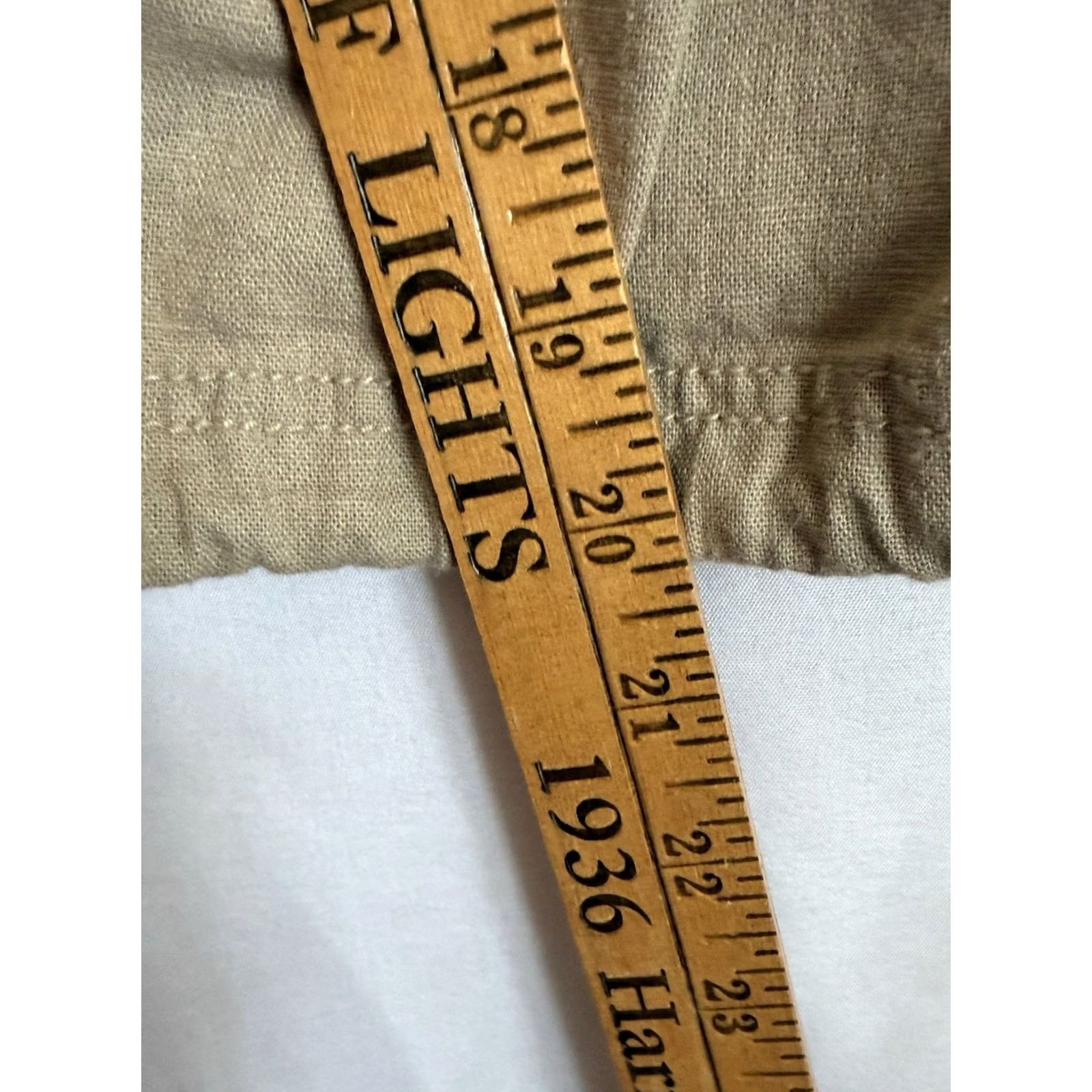 Vintage Larry Levine Woman Pants Capri Linen Blend Taupe Khaki Beach Casual Resort 20W Size 42" / US 20 - 5 Thumbnail