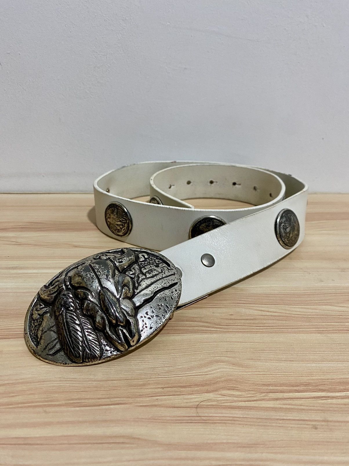 Japanese Brand Vintage Leather Punk Belt Goros bull Buckle Steel Size ONE SIZE - 9 Thumbnail