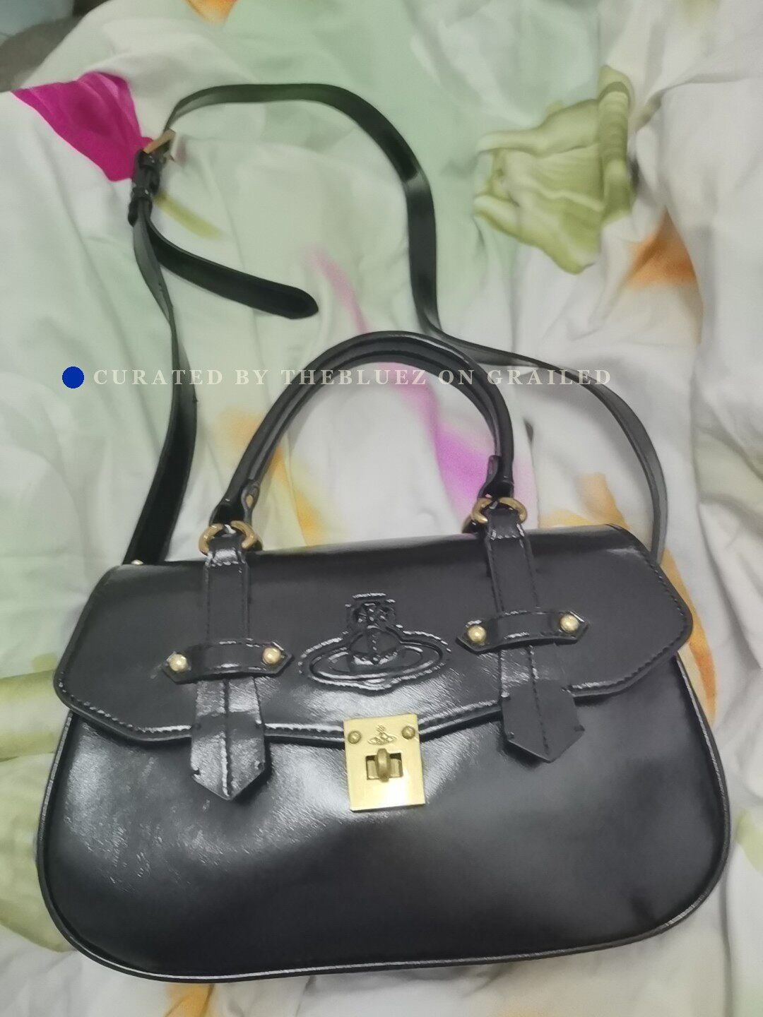 Vivienne Westwood Vivienne Westwood Black Patent Handbag Medium Size ONE SIZE - 1 Thumbnail