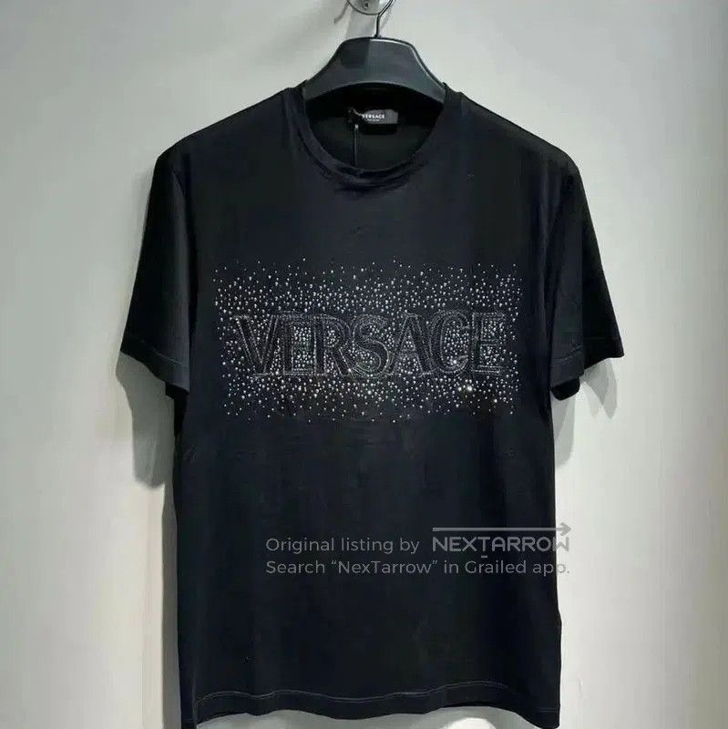 Versace Versace Black Logo Short Sleeve T-Shirt . Size US S / EU 44-46 / 1 - 1 Thumbnail
