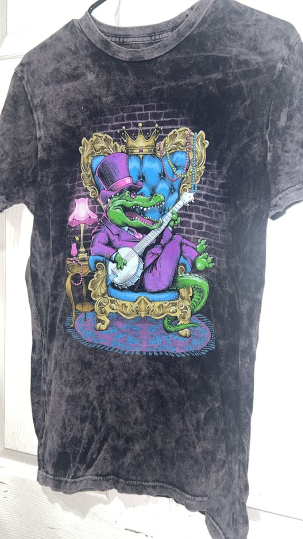 Universal Studios Men's Universal Studios Mardi Gras Alligator Tee S Black Gre Size US S / EU 44-46 / 1 - 2 Thumbnail