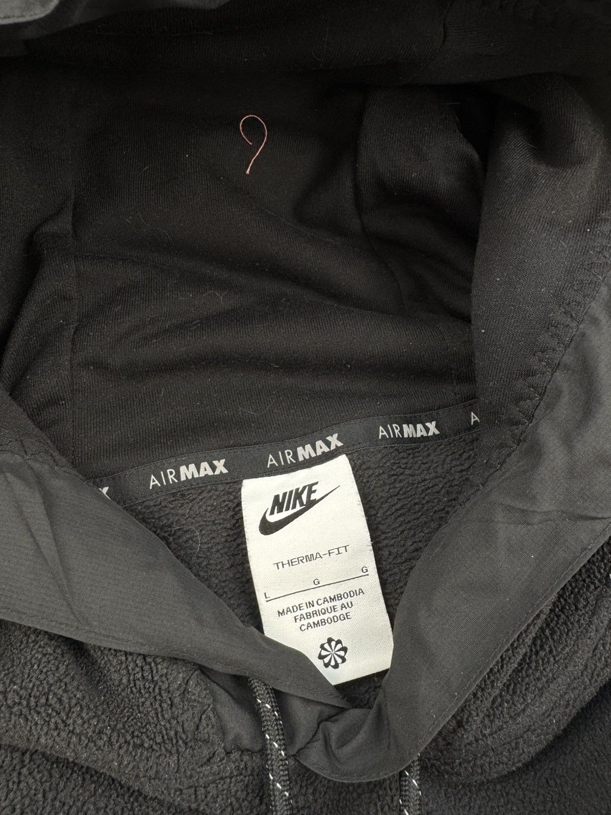 Nike × Vintage NIKE AIR MAX TEDDY VINTAGE CENTER LOGO OVERSIZE BOXY HOODIE Size US L / EU 52-54 / 3 - 6 Thumbnail