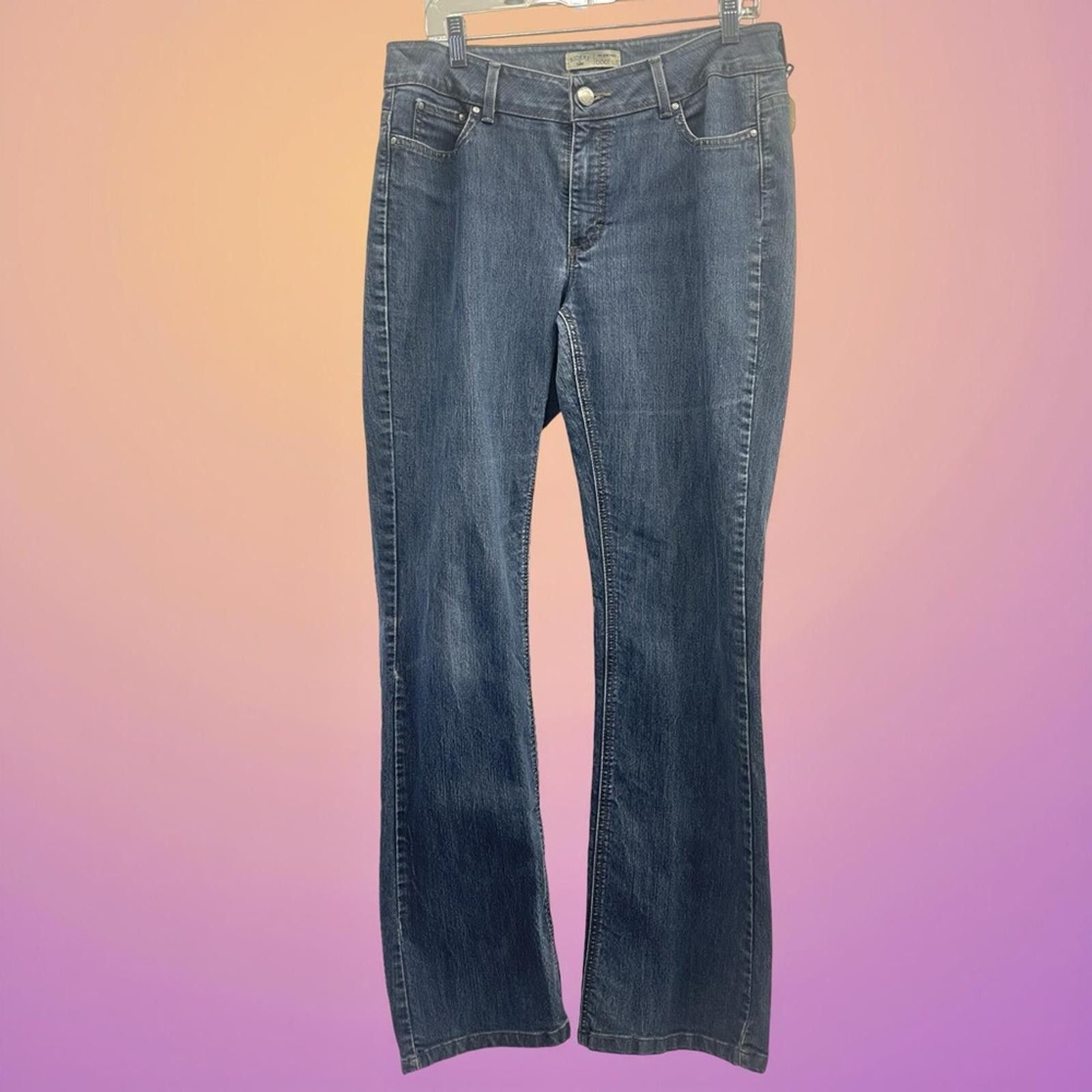 Lee Lee Rider Boot Cut size 12L Classic Blue Denim Jeans - Mint Size 34" / US 12 / IT 48 - 1 Thumbnail