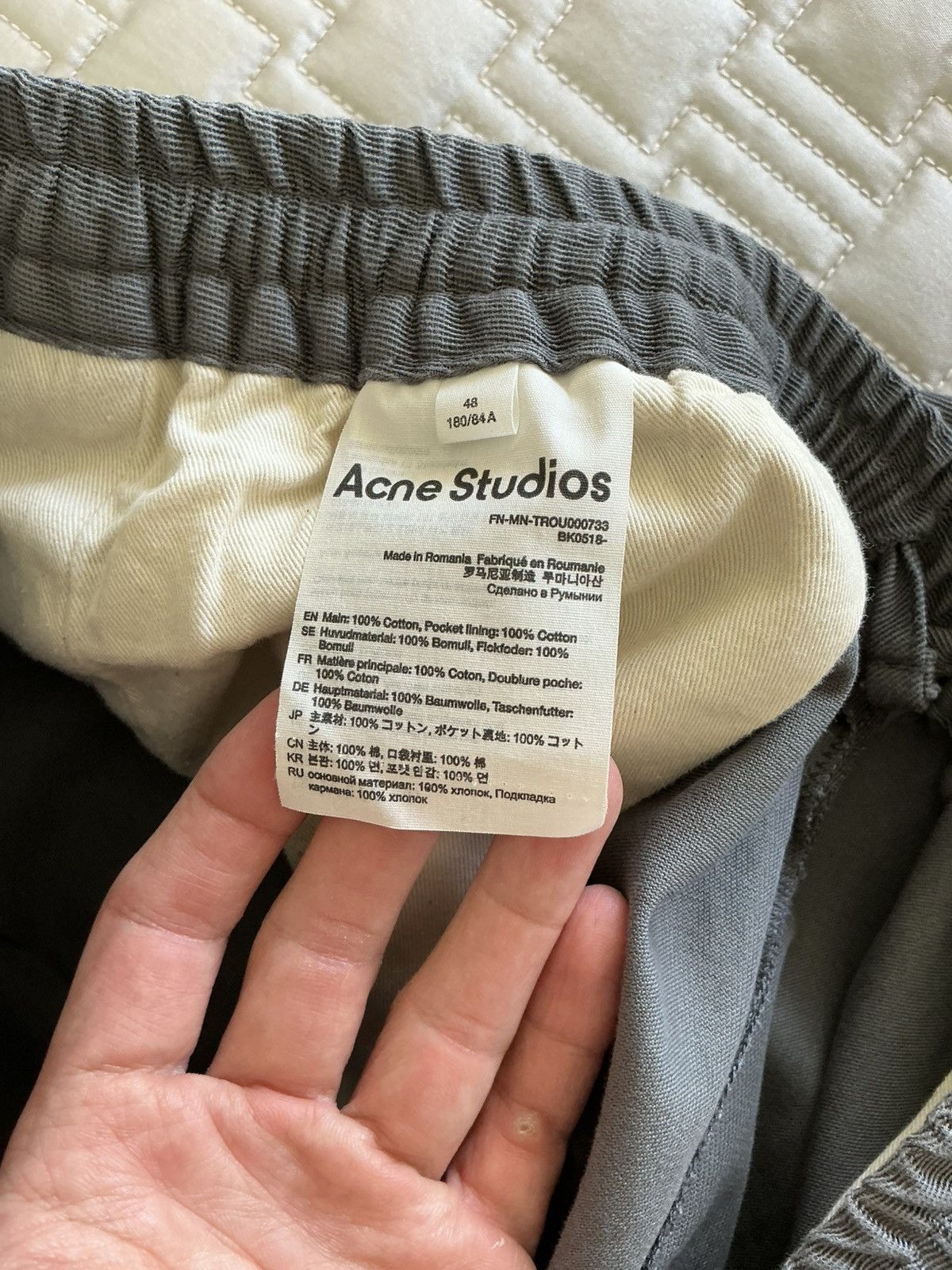 Acne Studios Acne studios Prudent Wide-Leg Cotton-Twill Trousers size 48 Size US 32 / EU 48 - 4 Thumbnail