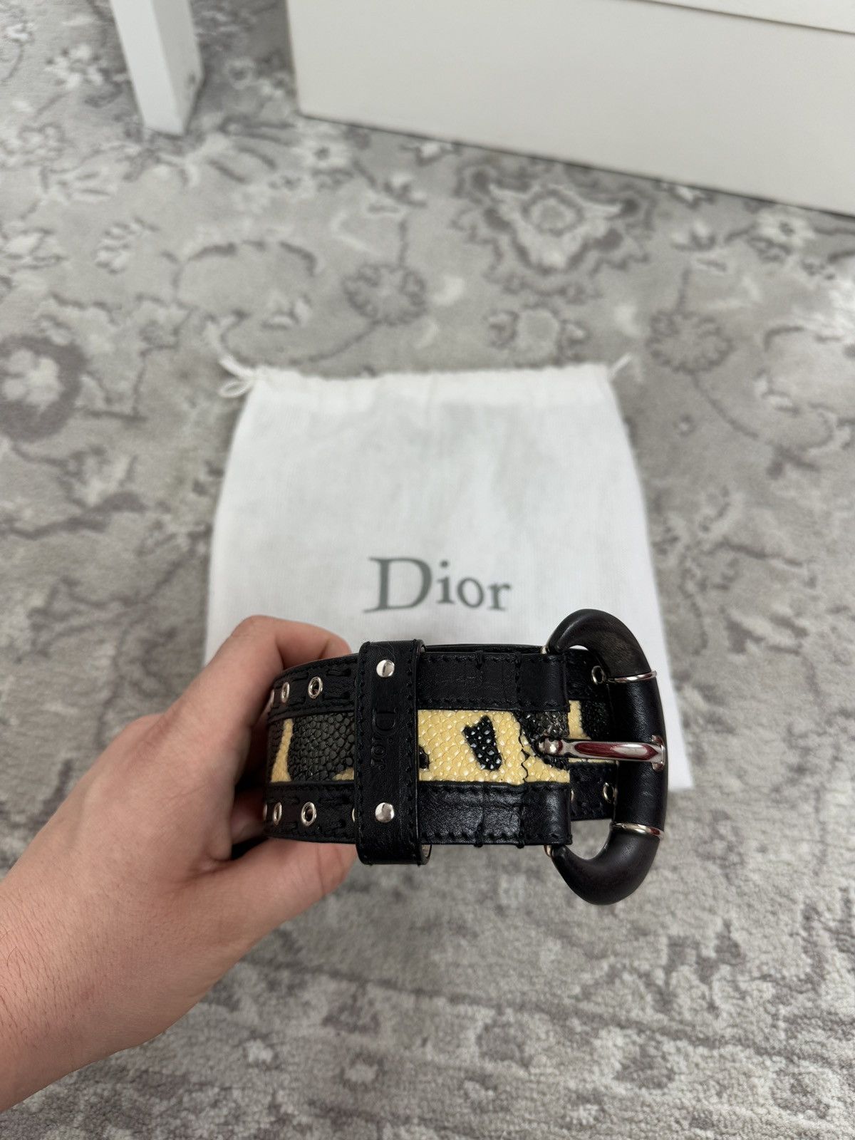 Vintage S/S 2007 Christian dior by John Galliano leather belt