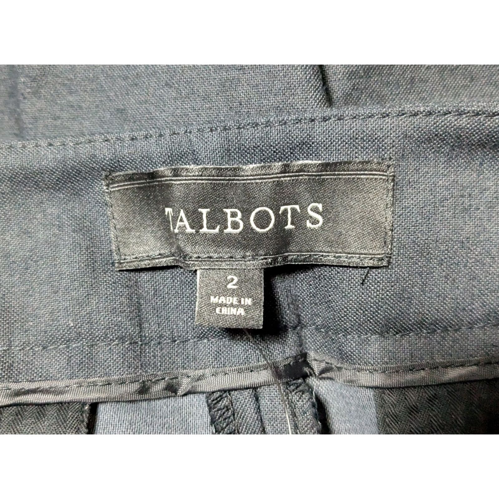 Talbots VINTAGE TALBOTS CURVY Women Size 2 Black Cotton Nylon Cropped Pants NEW Size 26" / US 2 / IT 38 - 6 Thumbnail