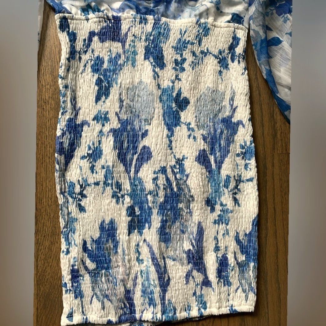 Vintage NWT Hello Molly Dress Blue White Print Short Dress Womens Size 6 White print 6 NWT Hello Molly Dress Blue White Print Short Womens Size 6 Size M / US 6-8 / IT 42-44 - 4 Thumbnail