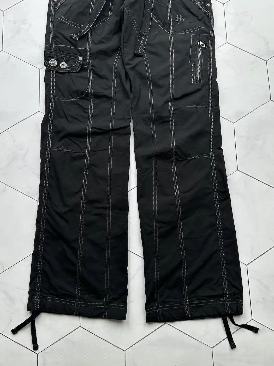 Japanese Brand Vintage Wide Bondage Pants (B487)E2 Size 28" / US 6 / IT 42 - 3 Thumbnail