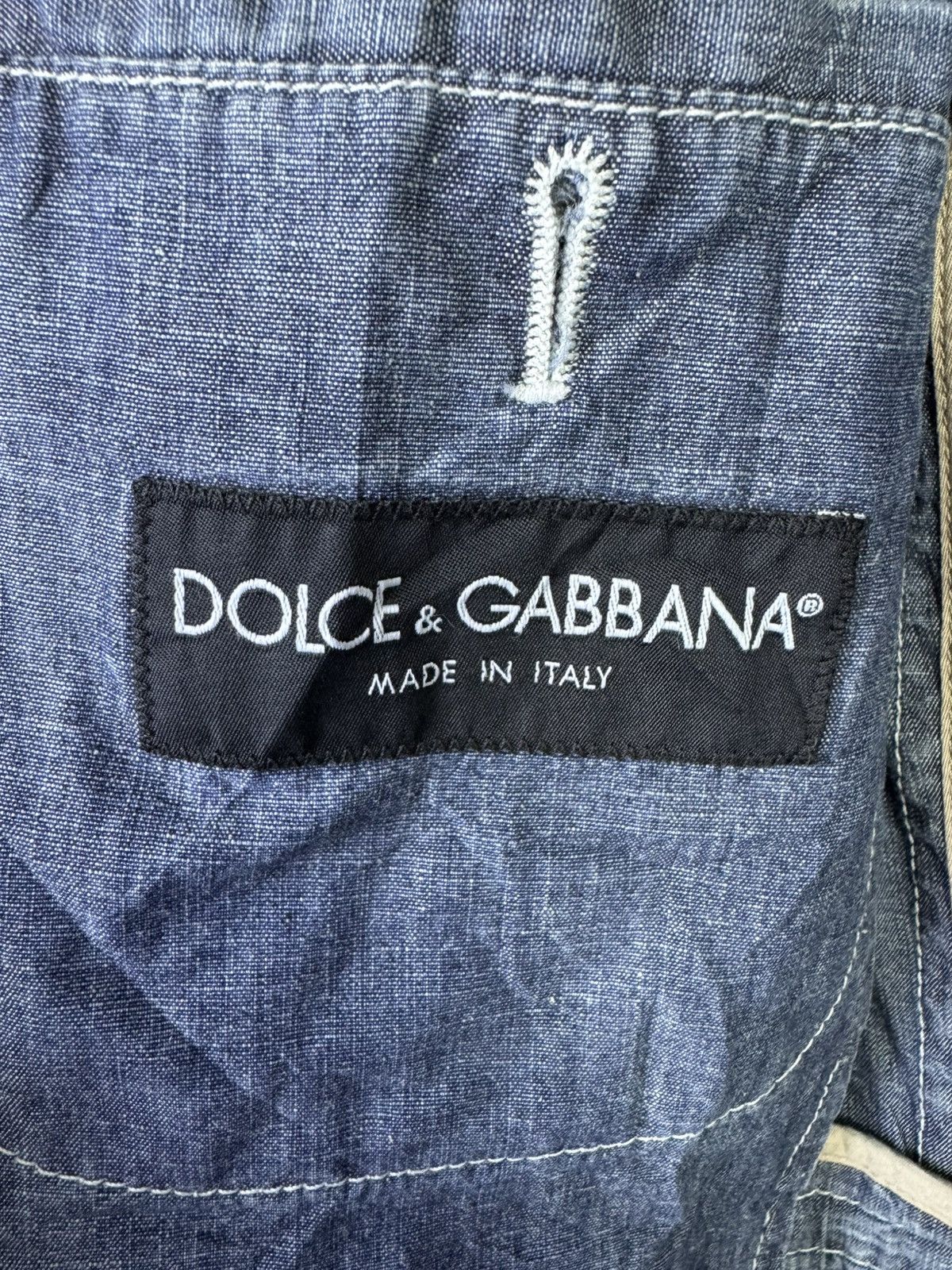 Dolce & Gabbana Dolce & Gabbana light blue chambray blazer Size 48R - 7 Thumbnail