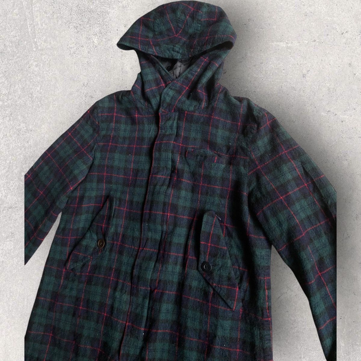 Undercover FW14 Wool Green Tartan Parkas Size US L / EU 52-54 / 3 - 2 Thumbnail