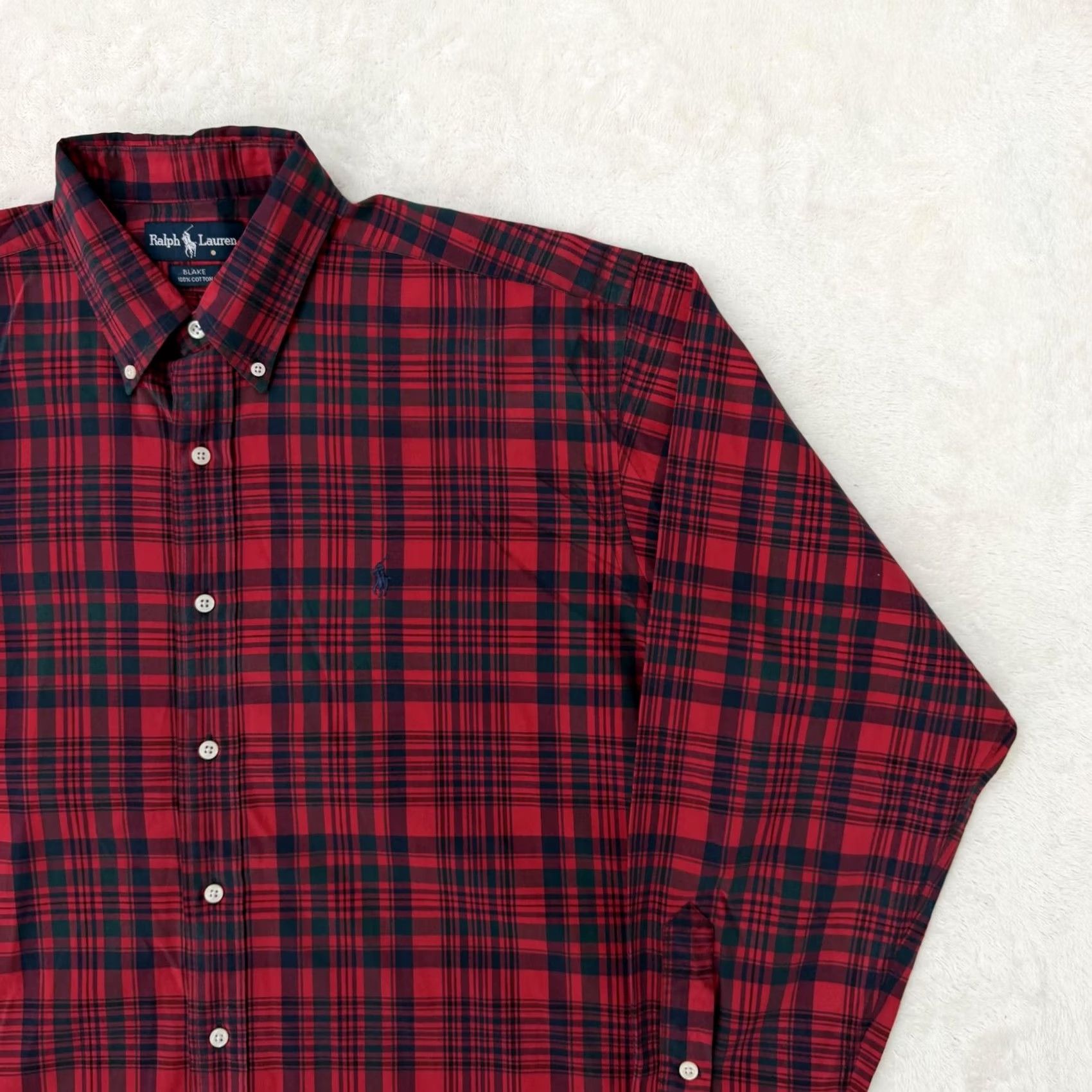 Ralph Lauren Ralph Lauren Blake Shirt Mens L Red Plaid Button-Down Long Sleeve Cotton Size US L / EU 52-54 / 3 - 4 Thumbnail