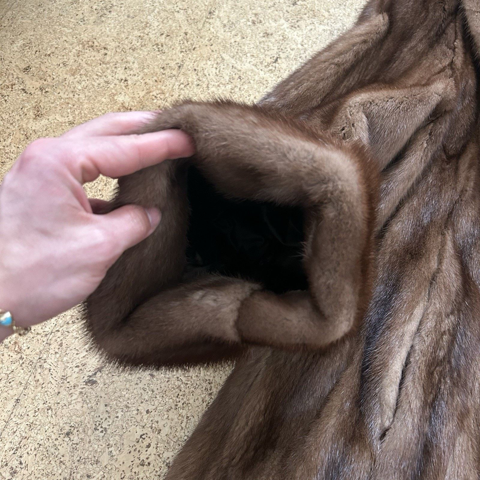 Vintage 70s Mink Fur Full Long Greek Made Trench Coat Jacket M-L Size M / US 6-8 / IT 42-44 - 6 Thumbnail