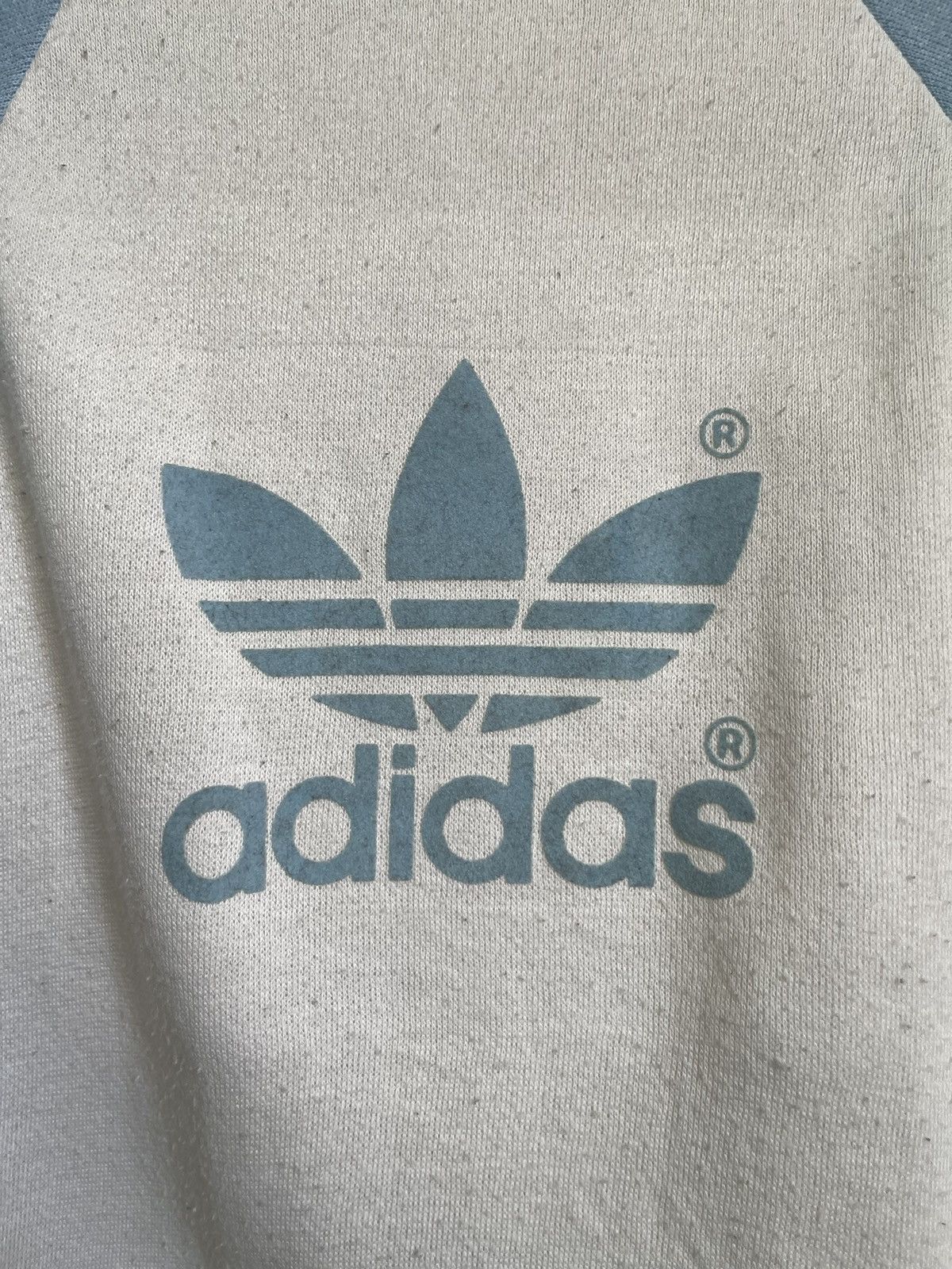 Adidas Vintage 80s Adidas Trefoil Baby Blue Sweatshirt Size M / US 6-8 / IT 42-44 - 3 Thumbnail