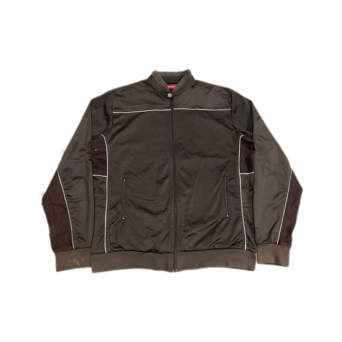 Supreme 🔥Archived Ss02 Supreme Brown Cement Jersey Jacket Size US XL / EU 56 / 4 - 6 Thumbnail