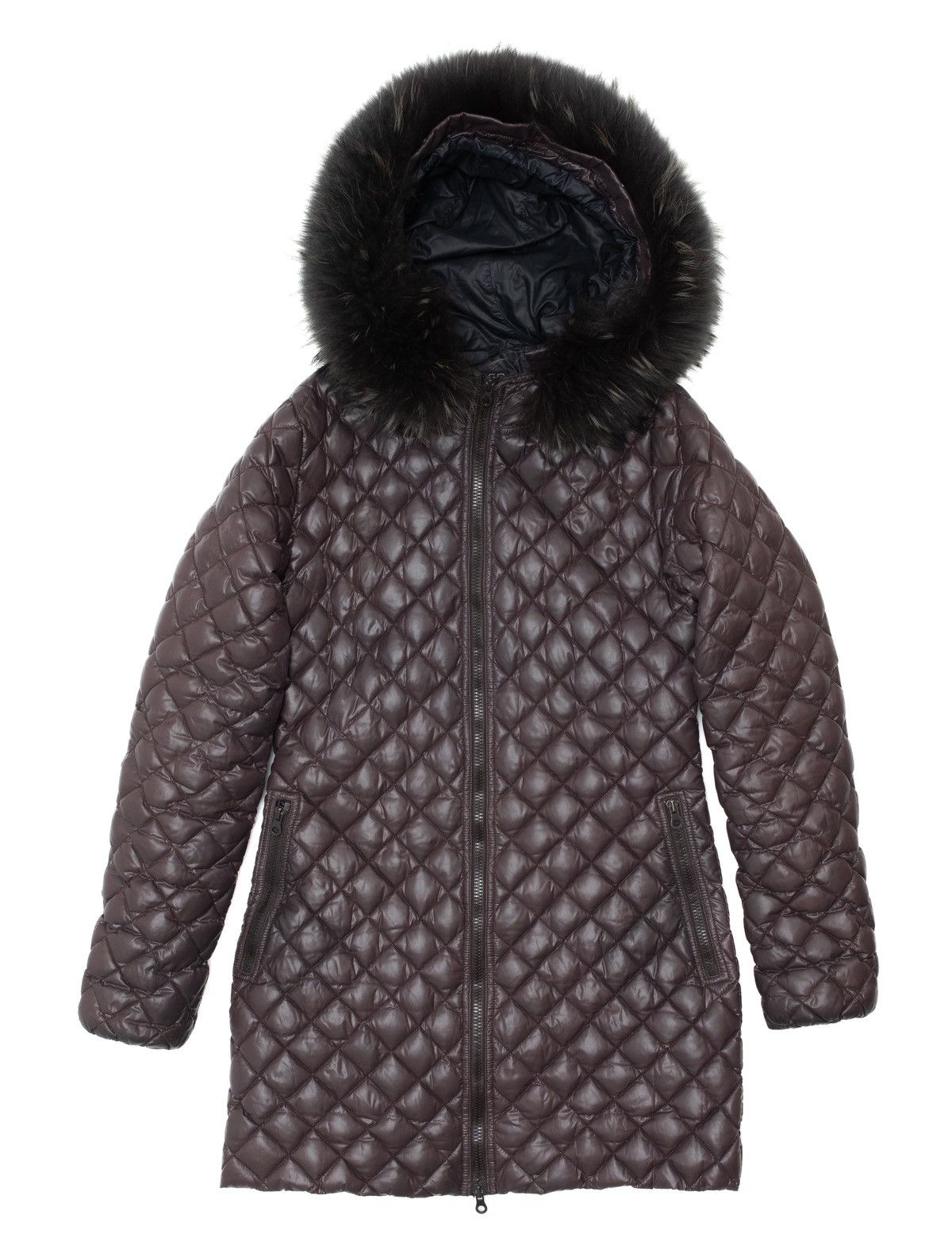 Duvetica DUVETICA Quilted Down Jacket with Fur Hood Trim Size S / US 4 / IT 40 - 2 Thumbnail