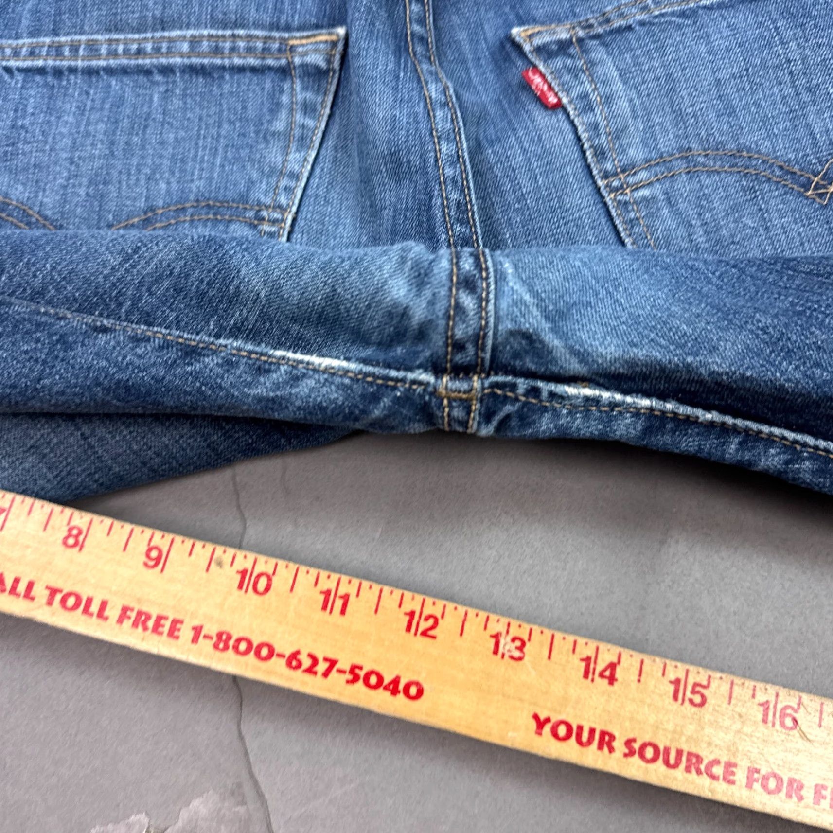 Levi's Levi's 501 Jeans Men 32x34 Blue Denim Pant Button Fly Leg Opening Altered Tapered Size US 32 / EU 48 - 6 Thumbnail