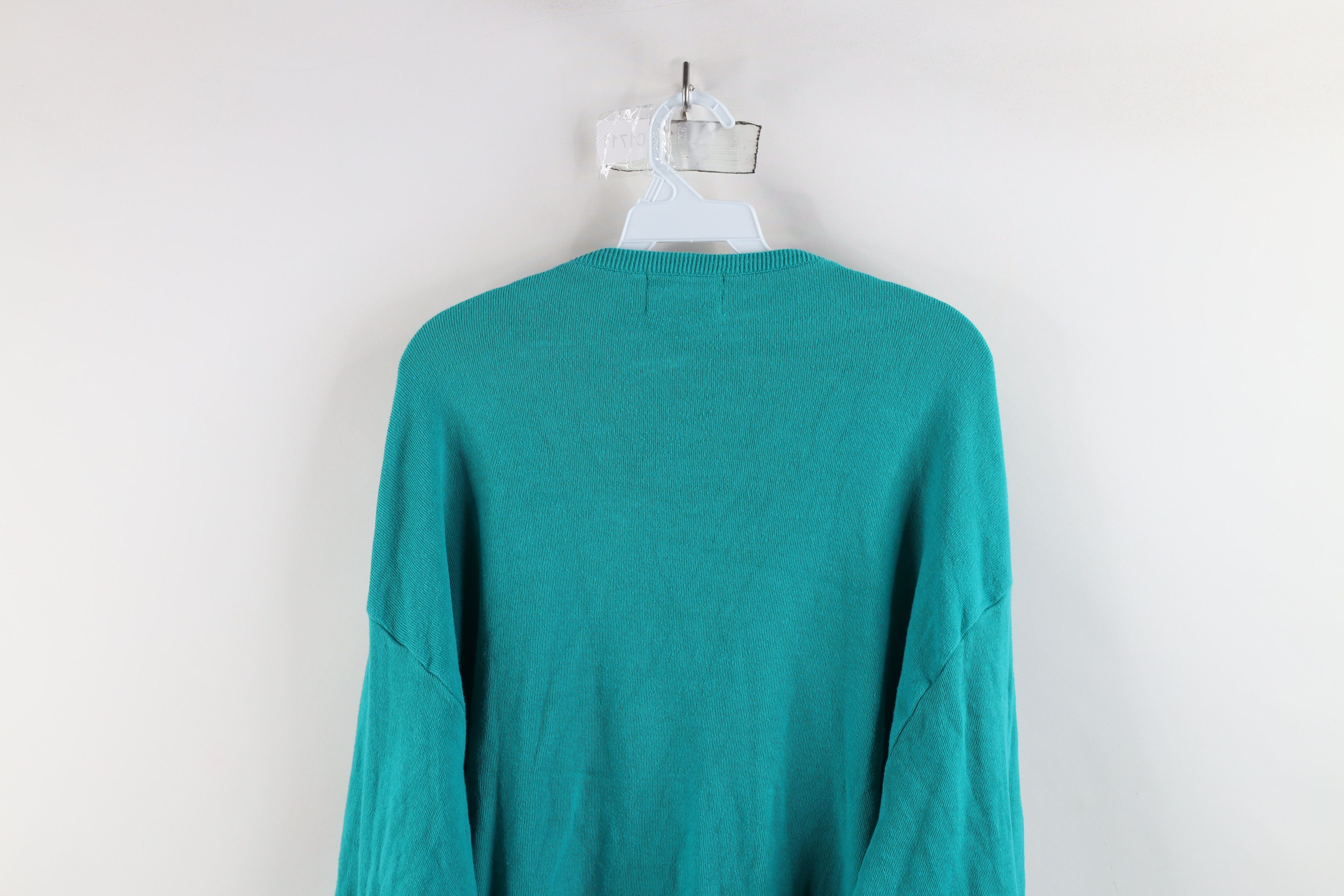 Vintage Vintage 80s 90s GM Chevrolet Knit V-Neck Sweater Teal USA Size US XL / EU 56 / 4 - 12 Thumbnail