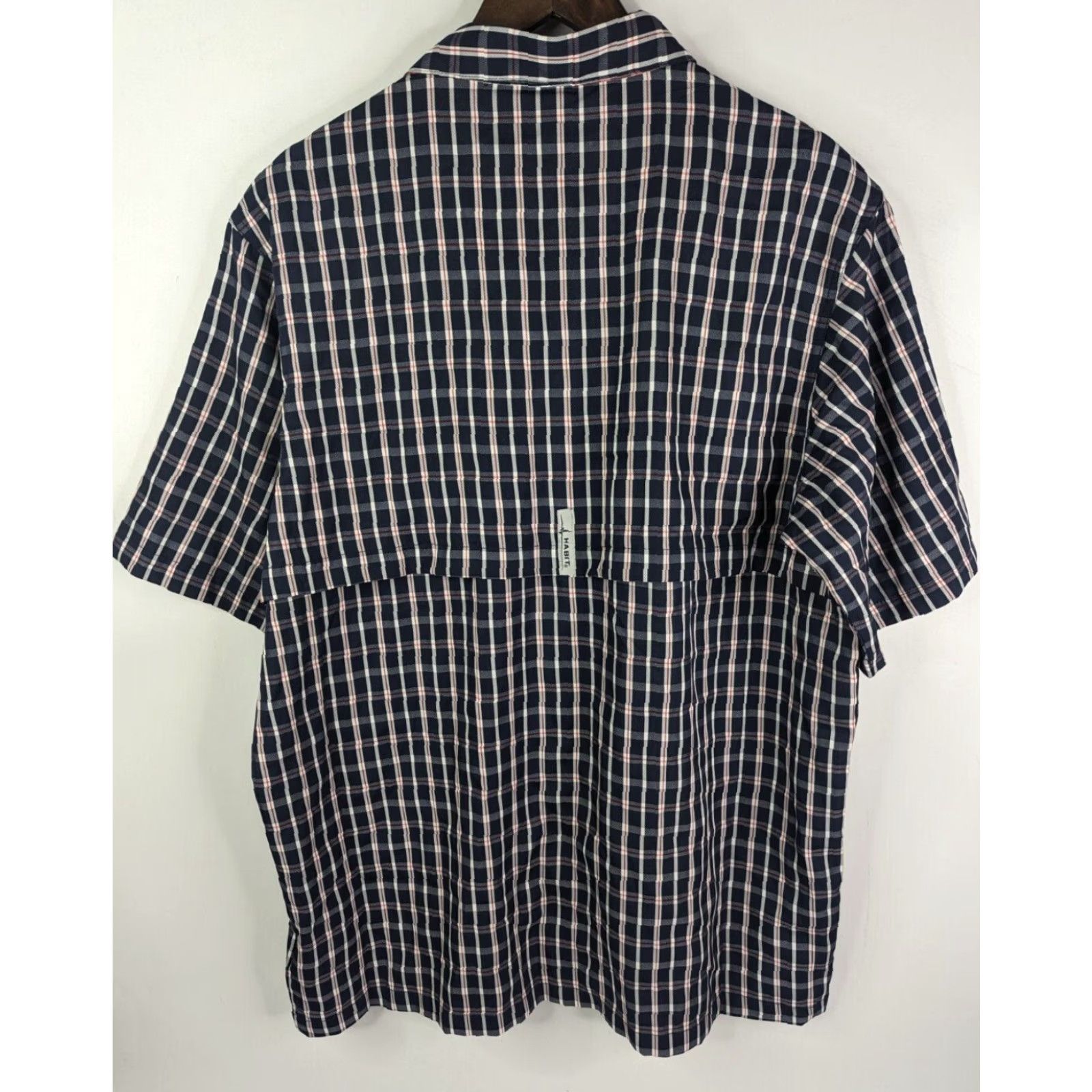Habitat Habit Men's Vented Shirt UPF 40+ Fish Finder Peacoat Plaid L Size US L / EU 52-54 / 3 - 4 Thumbnail