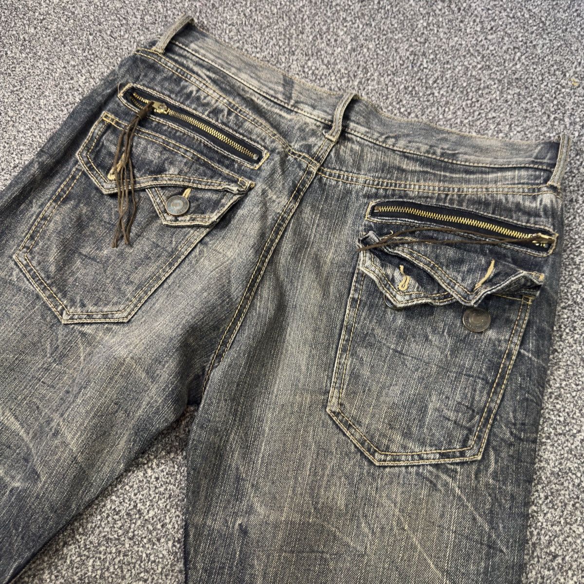 Hysteric Glamour 🔥🇯🇵 Baggy Japanese Seditionaries Claw Mark Distressed Jeans Size US 36 / EU 52 - 8 Thumbnail