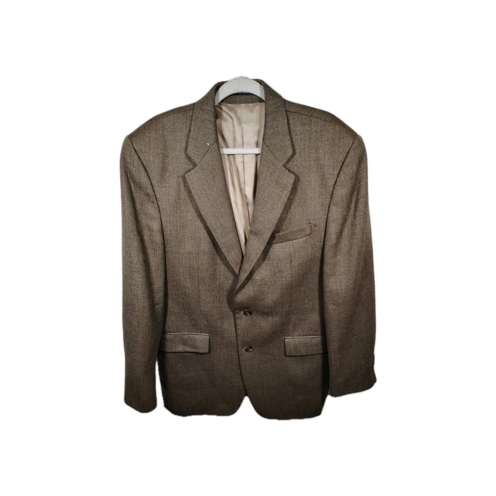 Chaps Chaps Pure Wool Brown Tan Sports Coat Jacket 2 Button Blazer Size 50R - 3 Thumbnail