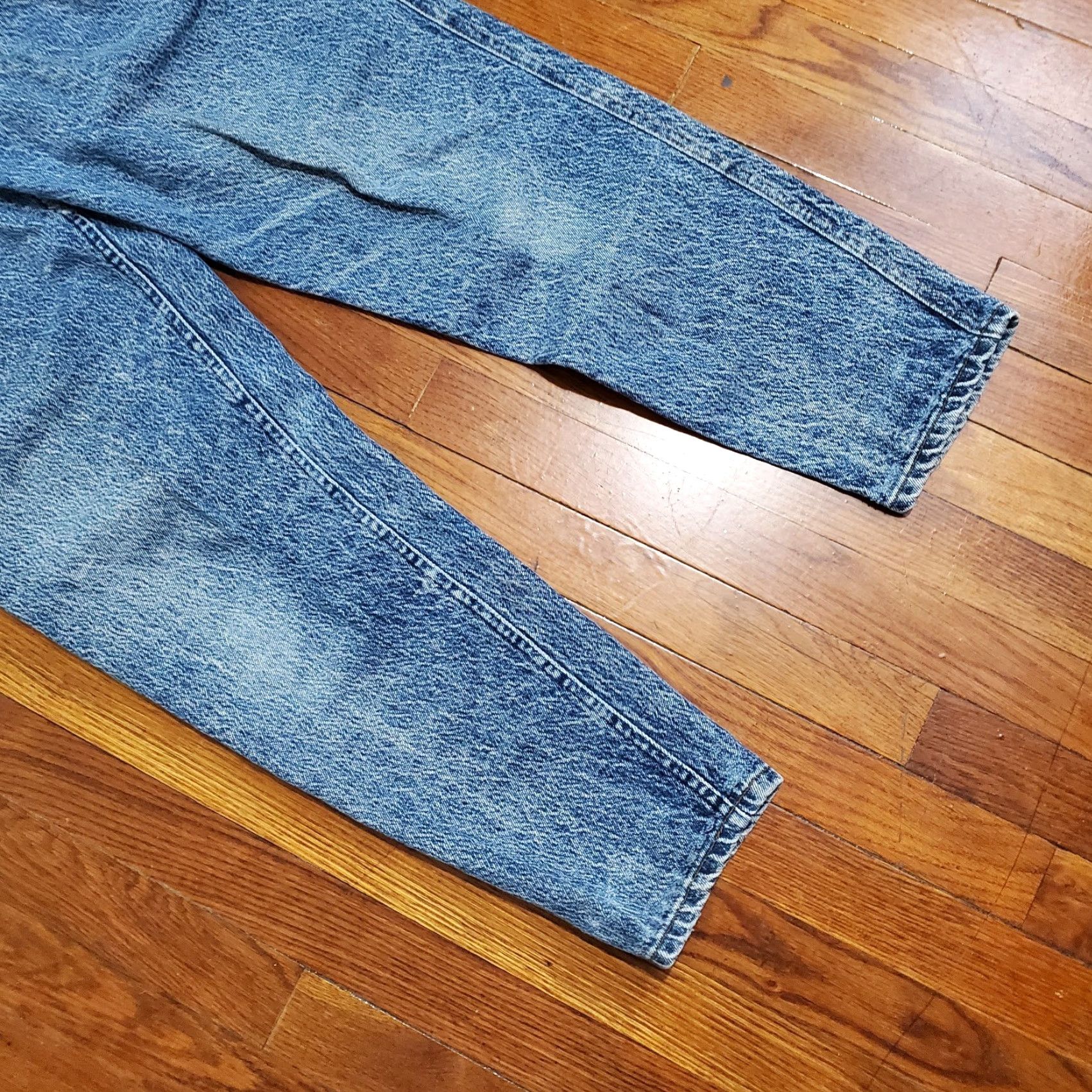 Lee VINTAGE Lee Denim Jeans Womens 12 M Acid Wash High Rise Tapered 90s Bare Back Size 34" / US 12 / IT 48 - 5 Thumbnail