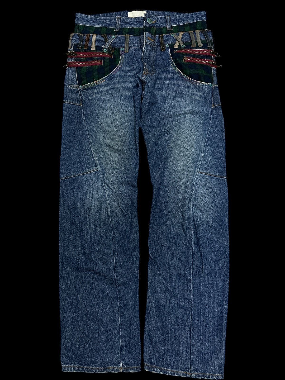 Japanese Brand Flare Twist Legs 💥 Double Waist Flare Twist Legs Denim💥 Size US 34 / EU 50 - 1 Thumbnail