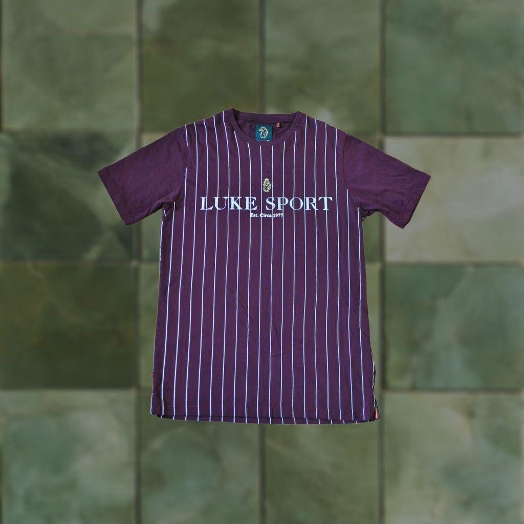 Vintage LUKE SPORT MEN'S T-SHIRT STRIPED BROWN 100% COTTON SIZE S / SMALL Shirt Adults Small Brown Luke Sport Mens Tshirt Striped 90s (if applicable) Size US S / EU 44-46 / 1 - 1 Thumbnail