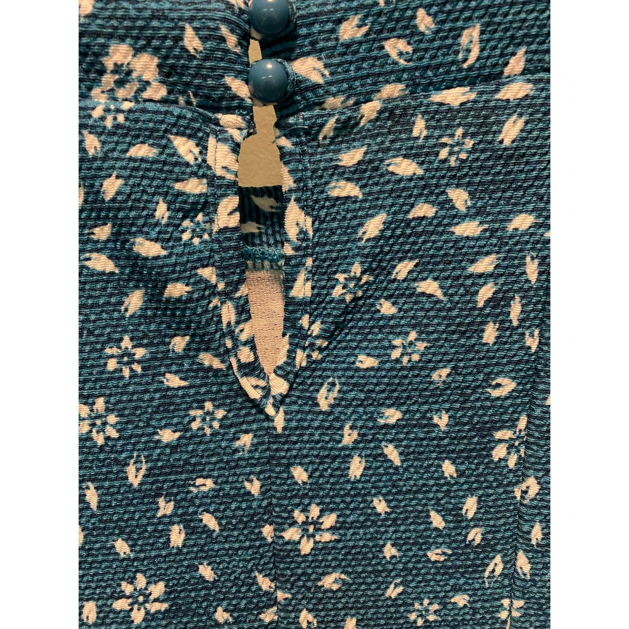 Avenue Avenue Womens Floral Textured Dress Blue White Size 18/20 Sh Size XXL / US 16-18 / IT 52-54 - 8 Thumbnail